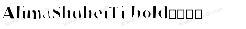 AlimaShuheiTi bold字体转换